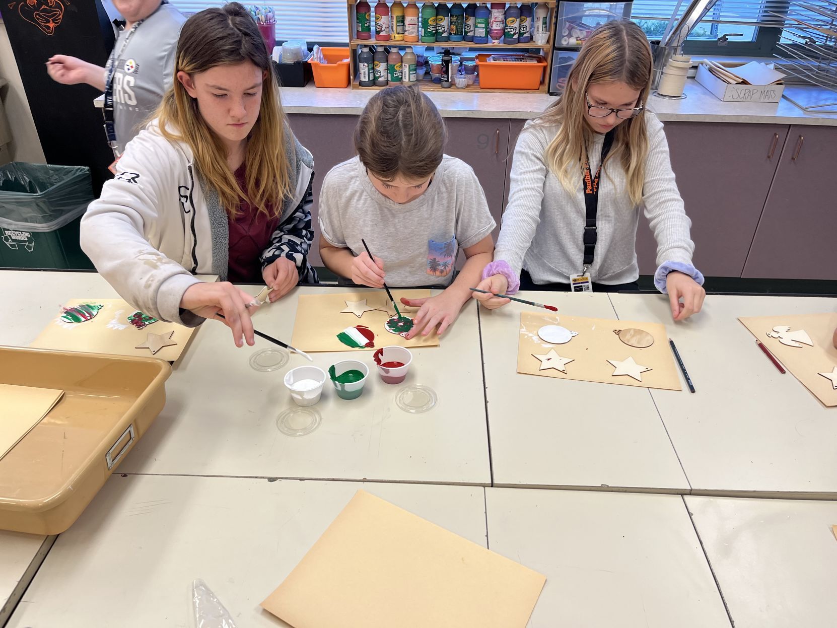 Crafting Christmas decorations